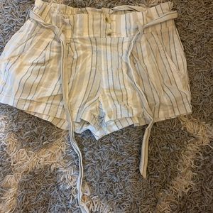 Stripped belt shorts